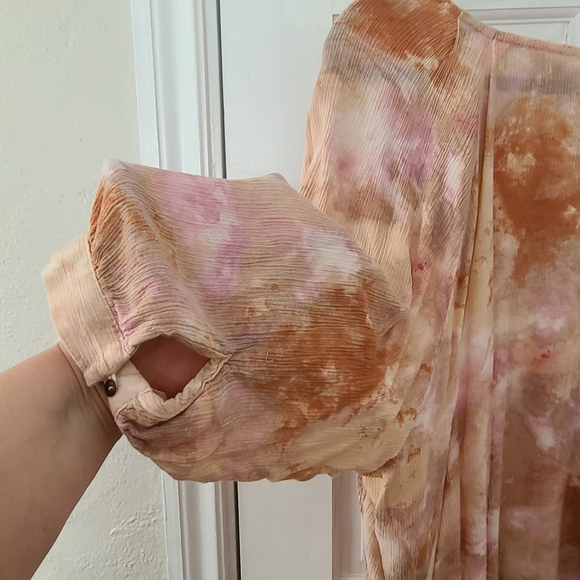Tie dye gauze peasant flowy top - Picture 2 of 5